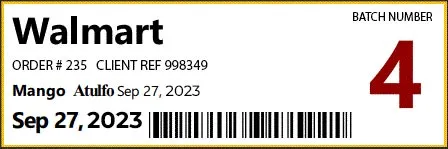 Fresh produce pallet label