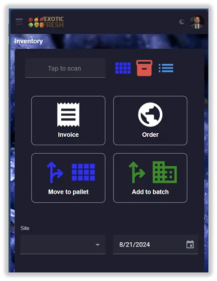 Fresh produce inventory app
