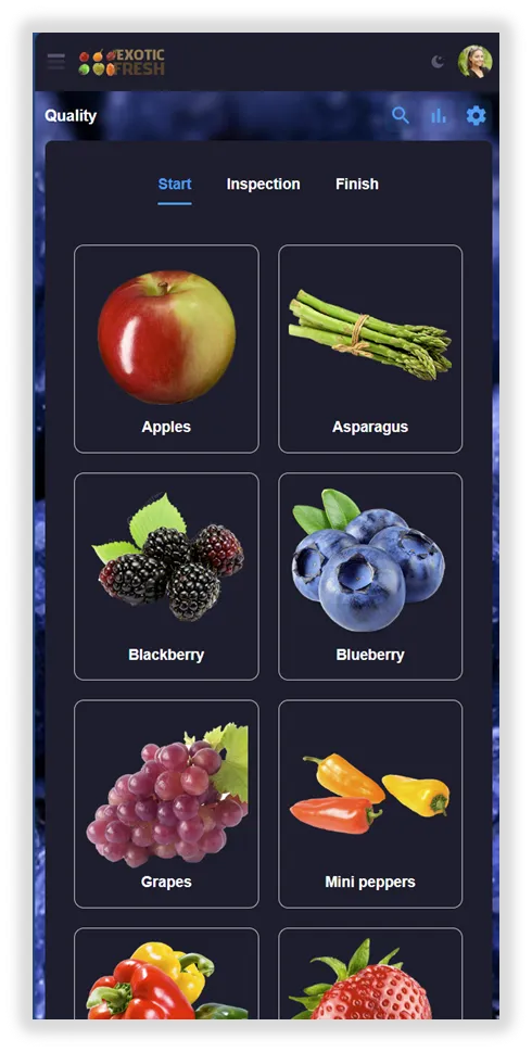 Fresh produce quality inspection