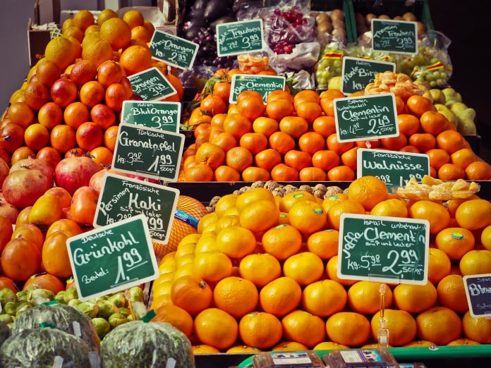 Fresh produce purchaser checking a delivery